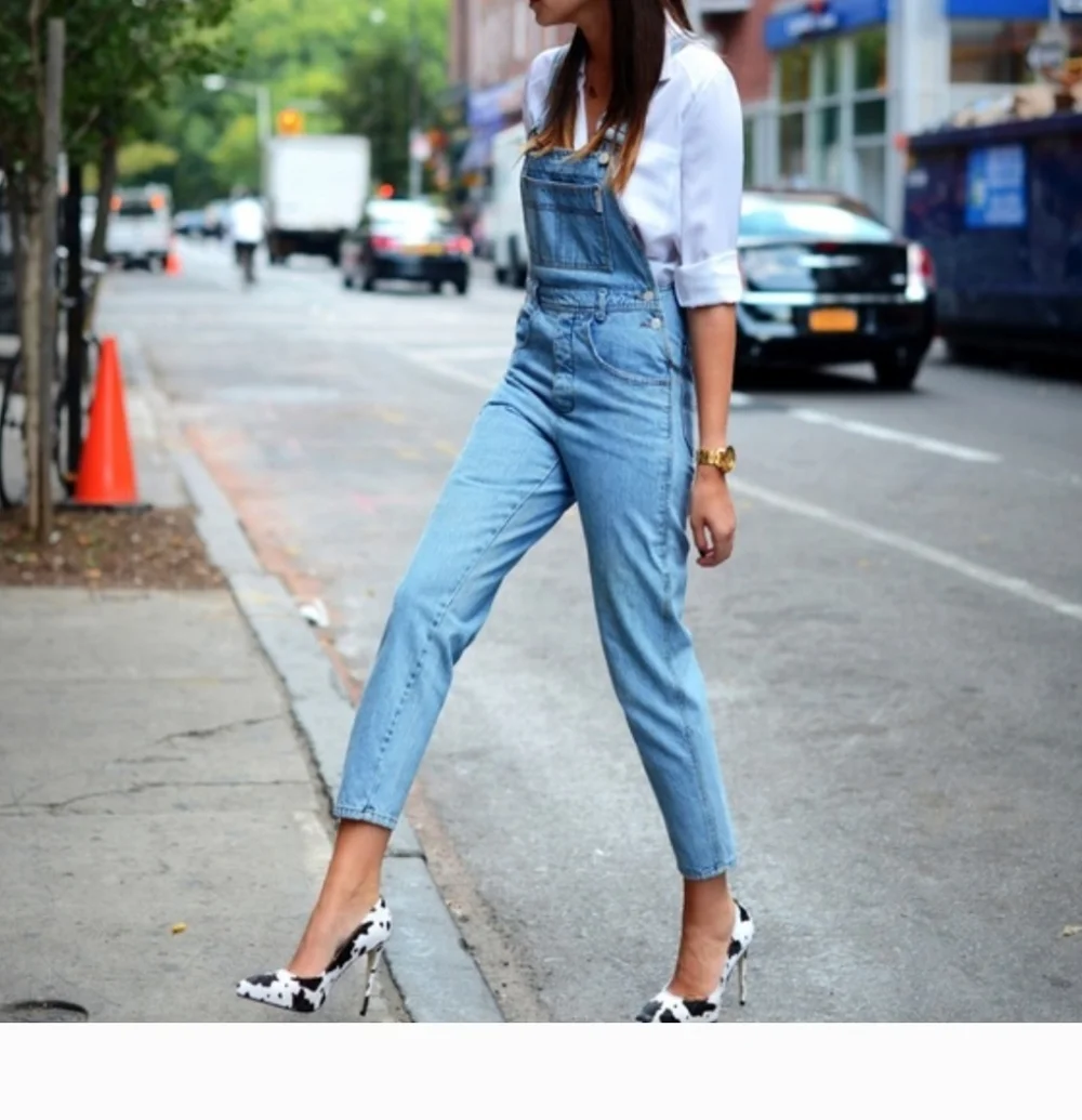 WE WORE WHAT Light Wash Denim Overalls - Small - Picture 1 of 12